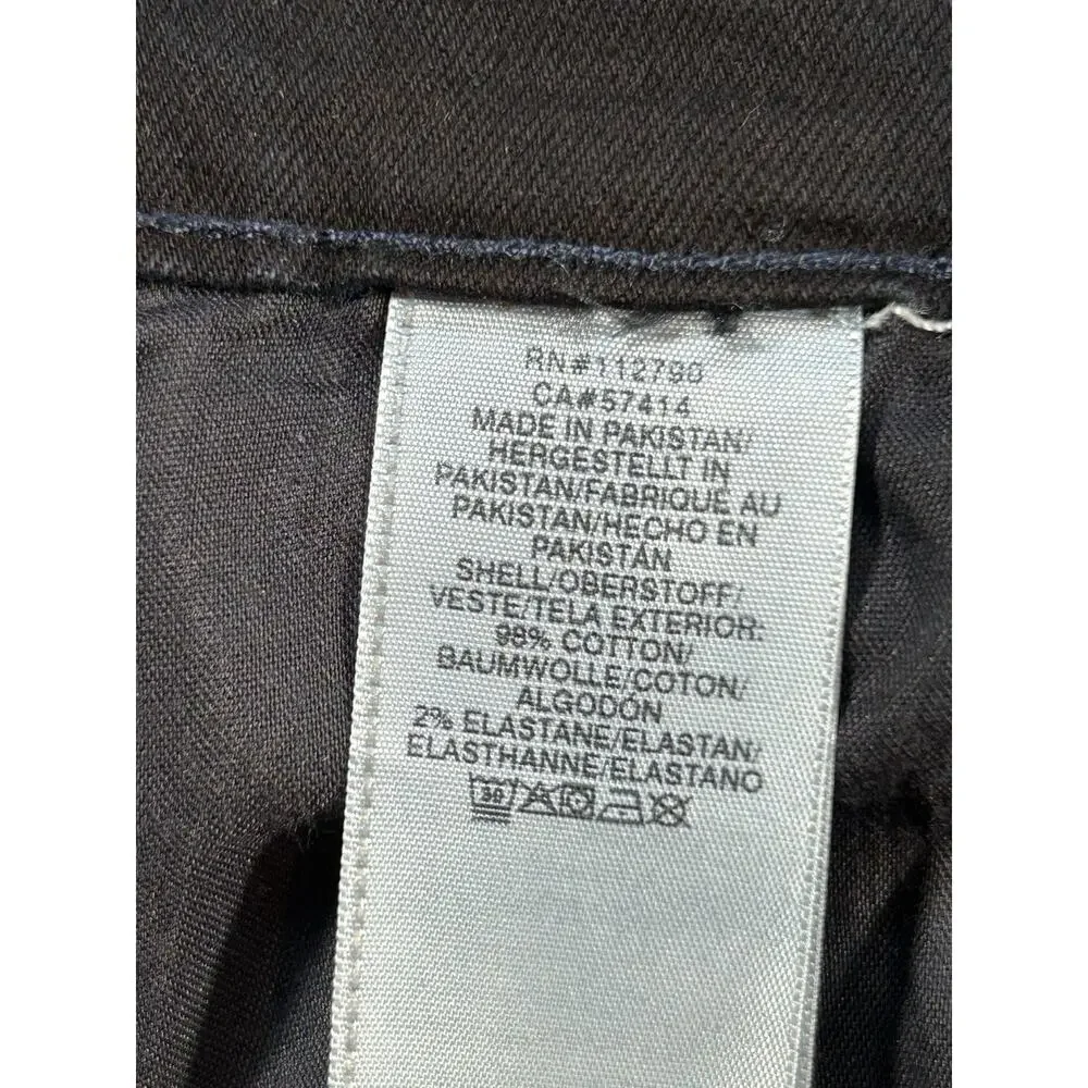 True Religion Rocco Moto Jeans Mens 28x34 Black Faded Relaxed Skinny Stretch